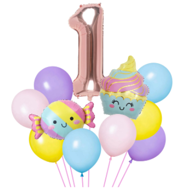 Sweet Birthday Rose Gold Number Bouquet