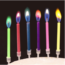 Colorful Flame Birthday Candles