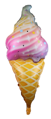 Ice Cream Foil Balloon Helium Filled, 29"