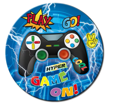 Game on Paper Plates 9 in, 10 pcs