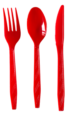 Red Plastic Utensils 10 cts