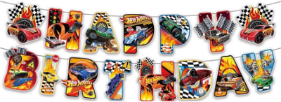 Hot Wheels Happy Birthday Banner