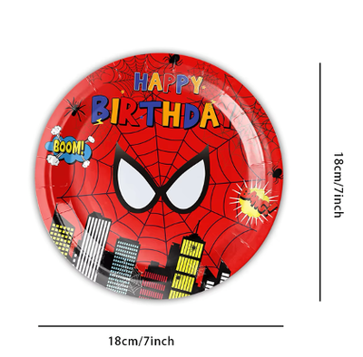 Spiderman Paper Plates 7in, 10 pcs