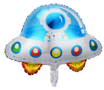 Spaceship Foil Balloon Helium Filled, 23"