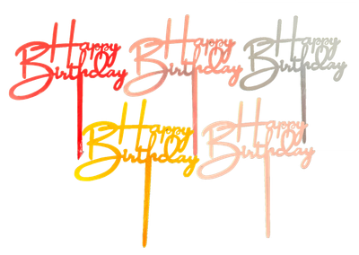 Happy Birthday Sign Acrylic Cake Topper