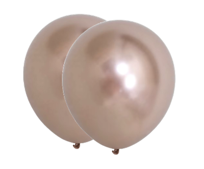 Chrome Champagne Gold Latex Balloon 18 in- Bag