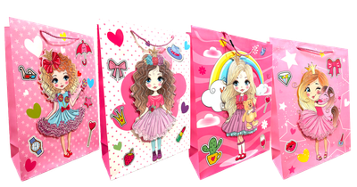 3D Gift Bag Baby Shower, Gender Reveal, Birthday, Get well, Glitter details