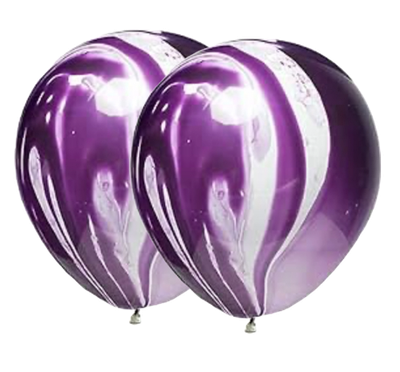 Marble Purple Latex Balloon 12 in - Bag