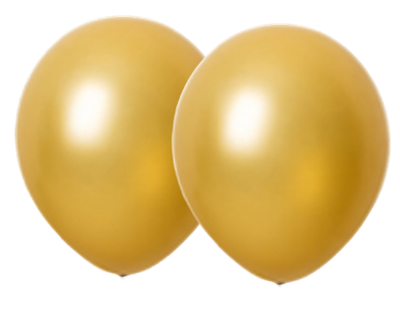 Black Gold Metallic Latex Balloon 12 in- Bag