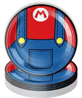 Super Mario Bro, Paper Plates, 9in, 10 pcs
