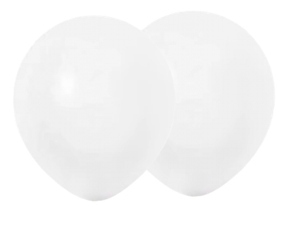 White Standard Latex Balloon 12 in