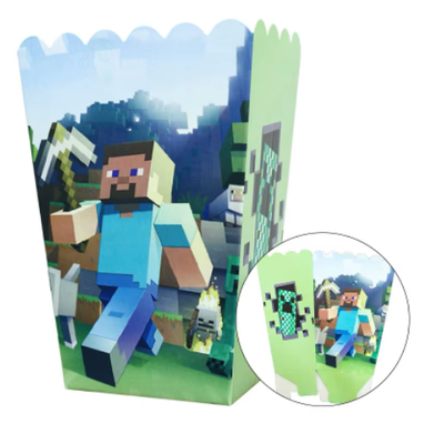 Minecraft Popcorn Box, 6 pcs