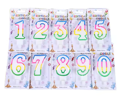 Colorful Number Birthday Candles