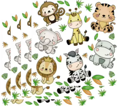 Jungle Animal Napkins 6in, 20 pcs