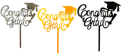 Congrats Grad Acrylic Cake Topper