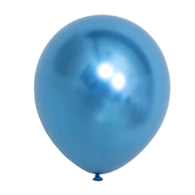 18" Chrome Blue Latex Balloon