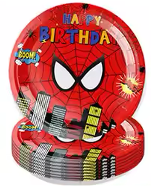 Spiderman Paper Plates 9in, 10pcs