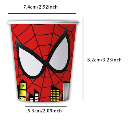 Spiderman Paper Cups 9oz