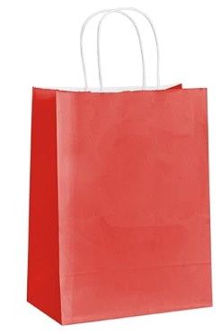 Red Paper Gift Bags - 5 bags/ Pack