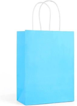 Blue Paper Gift Bags - 5 bags/ Pack