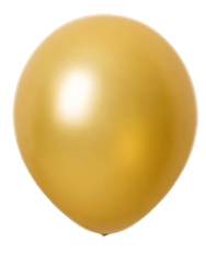 12" Black Gold Metallic Latex Balloon