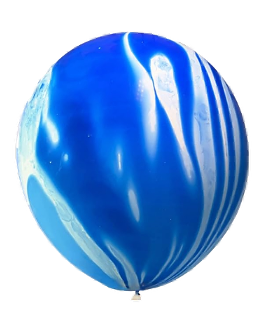 12" Marble Blue Latex Balloon
