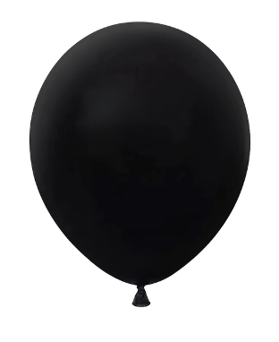 18" Black Standard Matte Latex Balloon
