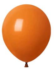 12" Caramel Retro Orange Latex Balloon