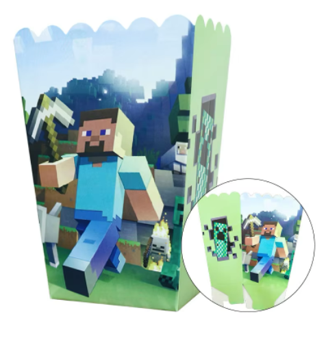 Minecraft Popcorn Box, 6 pcs