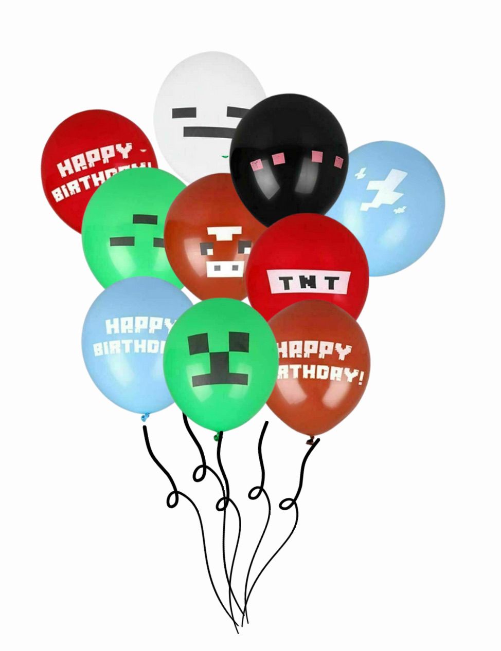 Minecraft Balloons, 10 pcs