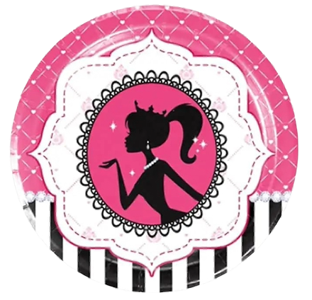 Barbie Paper Plates 9in, 10 pcs