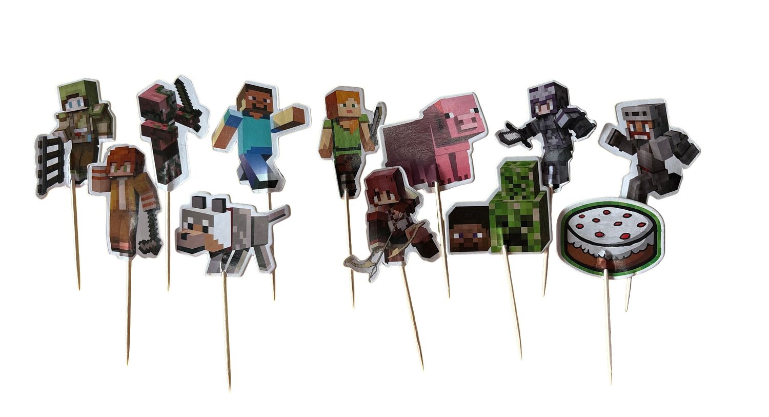 Minecraft Cupcake Topper 24pcs