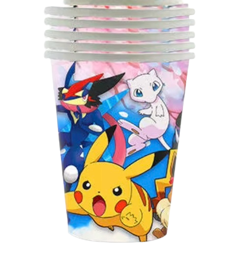Pokemon Paper Cups 9 oz, 10 pcs
