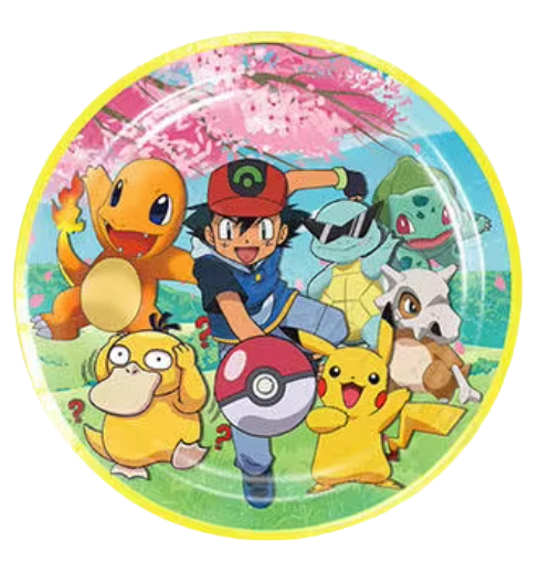 Pokemon Paper Plates 9 in, 10 pc