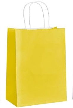 Yellow Paper Gift Bags - 5 bags/ Pack