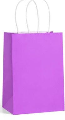 Purple Paper Gift Bags - 5 bags/ Pack