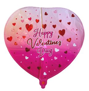 Happy Valentines Day Foil Balloon Pink