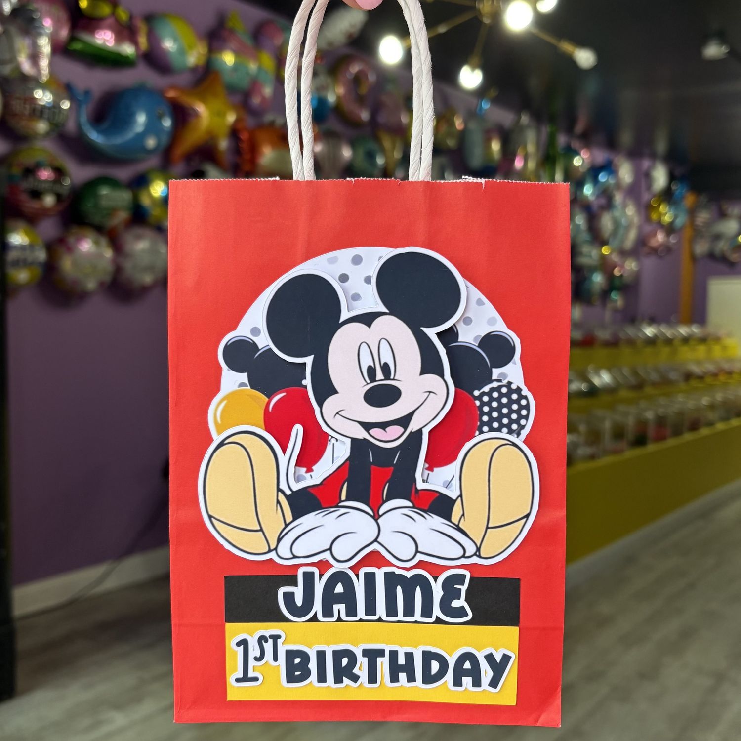 Custom Mickey Mouse Birthday Favor Bags