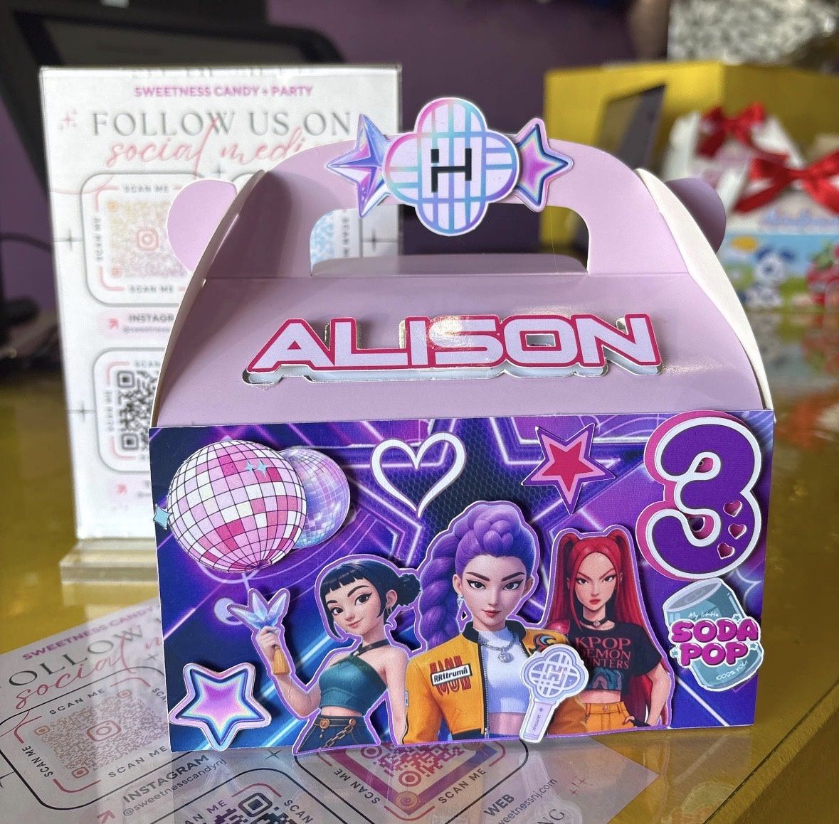 Custom Kpop / Saja Boys Candy Boxes”, Color: Purple, Qty: 5