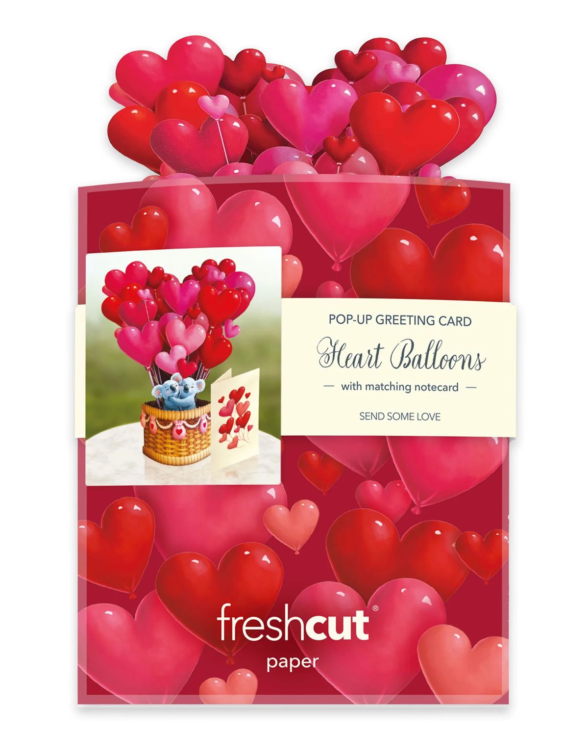 Koala Heart Balloons Mini Pop-Up Card