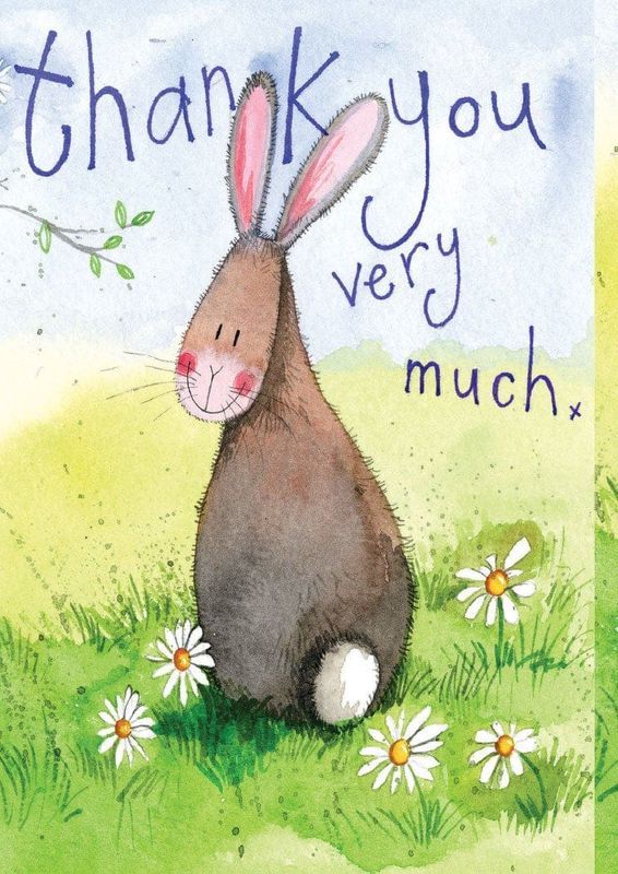 Rabbit Thank You Card