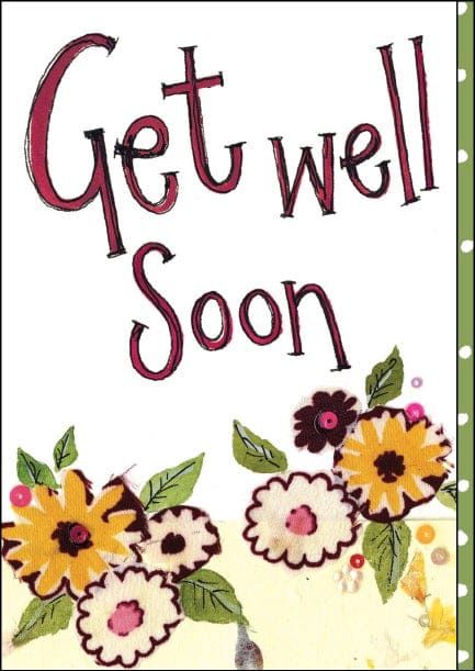 Yellow Flowers Get Well Card