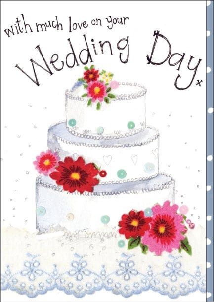 Three Tier Wedding Cake Card