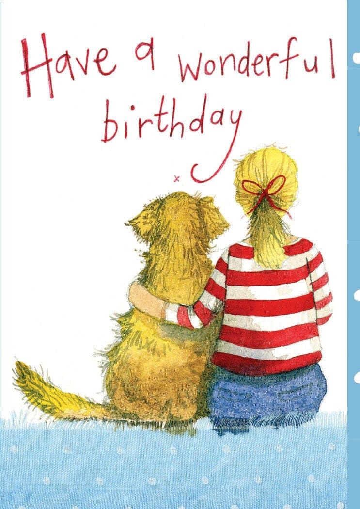 Red Stripey Birthday Card