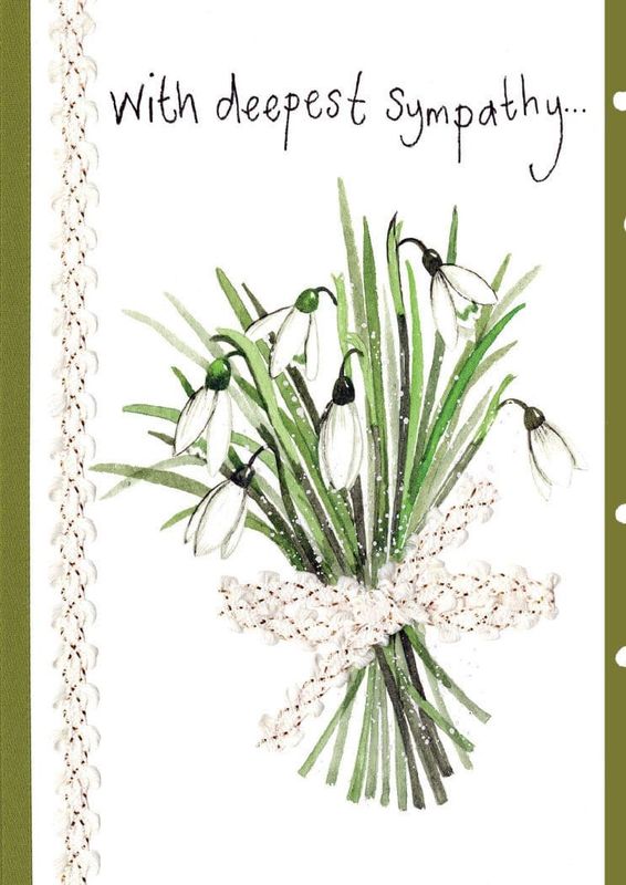 Snowdrop Sympathy Card