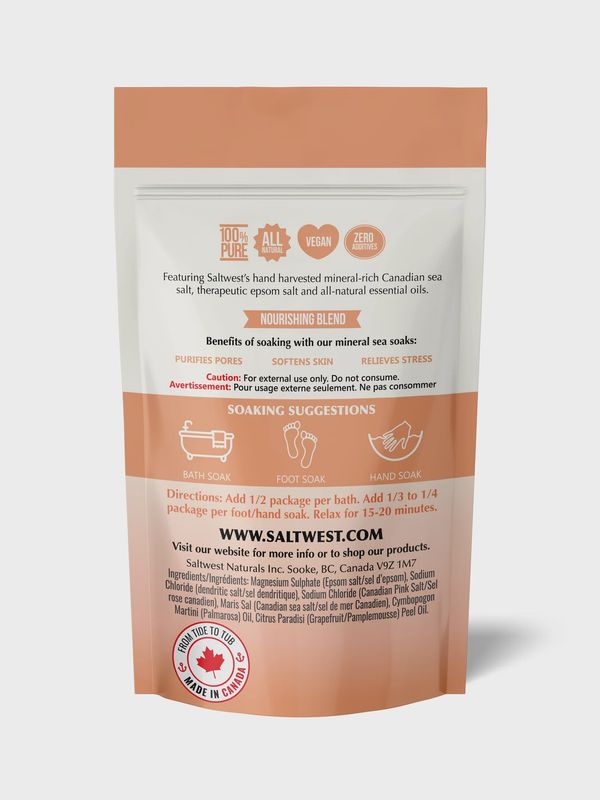Palmarosa &amp; Pink Grapefruit Bath Soak