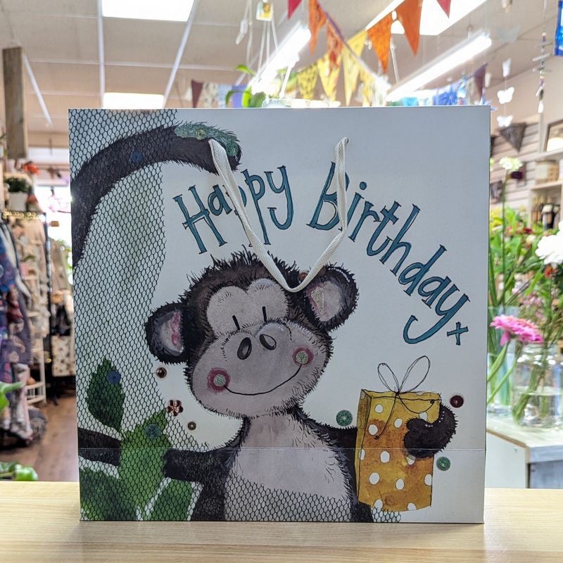 Monkey &amp; Gift Large Gift Bag