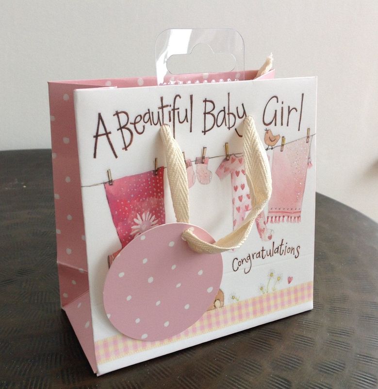 Pink Washing Line Small Gift Bag