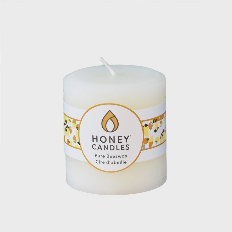 3&quot; Pearl Beeswax Pillar Candle