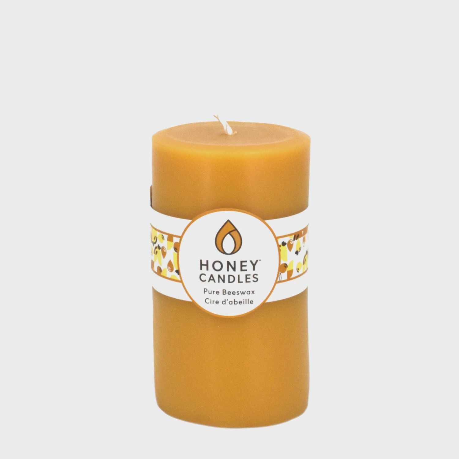 5&quot; Natural Beeswax Pillar Candle